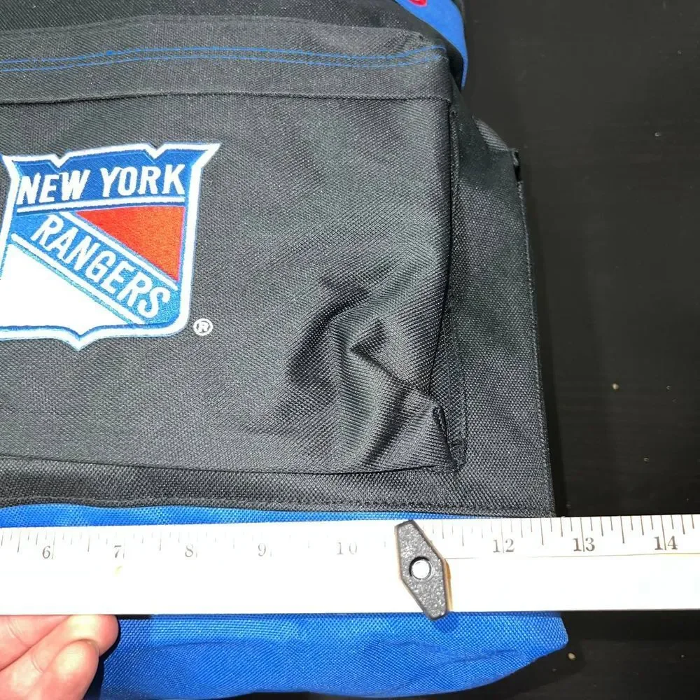 Vintage New York Rangers Backpack Bag‎ Black NHL Nasco Embroidered